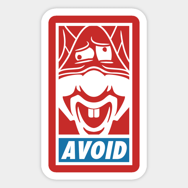 Avoid The Noid Sticker by BangZoomKaboom